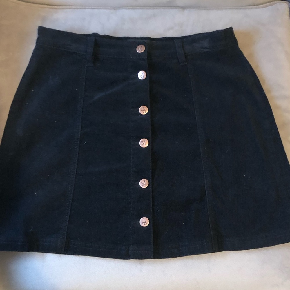 MINKPINK Corduroy Black Skirt